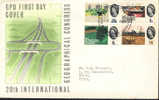 1964 Grande Bretagne Great Britain  FDC  Geographical Congres Avec Bandes De Phosphore - 1952-1971 Pre-Decimale Uitgaves