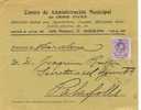 Carta Barcelona 1910. Administracion Municipal - Briefe U. Dokumente