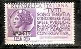 ITALIA - TRIESTE  - ZONA A - 1954 - DENUNCIA Del REDDITO -  Sassone # 198  - MINT LH - Mint/hinged