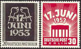 Germany Berlin 9N99-100 Mint Never Hinged Strike Set From 1953 - Unused Stamps