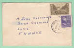 Sur Env.  CAD BALTIMORE Sur Affranch. Bicolore (Troupe Sous L' Arc De Triomphe Et Thomas JEFFERSON) - Postal History