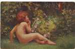 Z5437 Superb Illustration Little Boy Nude En Duet Signed Arno Von Riesen Used  PPC 1913 - Riesen, Arno Von