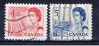 CDN+ Kanada 1967 Mi 401-02 Elisabeth II. - Gebruikt