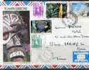 Nouvelle Calédonie-lettre Illustrée (crabe De Cocotier)avec Timbres YT 492,495,512,521,469 - Covers & Documents