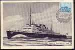 Carte Maximum BELGIQUE  N°Yvert 725 à 727 (Navires - 3 Cartes) Obl 10.7.46 - 1934-1951
