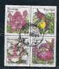 SWEDEN - FLOWERS - ORCHIDS -  Se-tenant Block Of 4 - Yvert # 2096/9  - VF USED - Used Stamps