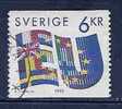 SWEDEN - EUROPA FLAGS -  Yvert # 1862 -  VF USED - Gebraucht