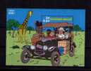 Cine Cinéma Animal Animaux Giraffe Dog Chien "ron-ron" Automobil Souvenir Sheet Bloc Belgique TIN-TIN  Hergé  2001sp1149 - Stripsverhalen