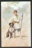 IMP. RUSSIA RUSSIAN BOY WITH THE DOG, FRIENDS SIGNED SOLOMKO, USED 1911 - Solomko, S.