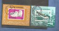 GREAT BRITAIN - LOCAL STAMPS 1969 ISLE OF STROMA 2 M/S MINT WITH FD POSTMARK FAUNA ANIMALS CATS FISHES - Local Issues