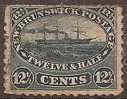 NEW BRUNSWICK - 1860 12½c Sailing Ship. Scott 10. Used - Used Stamps