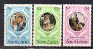 St. Lucia     Royal Wedding     Set  SC# 543-45 MNH** - St.Lucie (1979-...)