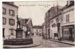 Carte Postale Saint Leu La Forêt Place De La Forge Fontaine Du Moissonneur Charcuterie Laroche 1937 - Saint Leu La Foret