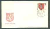 1968 CZECHOSLOVAKIA CITY COAT OF ARMS FDC - FDC