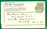 UK - VF 1933 FOLDED ENTIRE From HODDESDON, HERTS To SANTA BARBARA - Covers & Documents