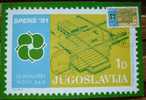 1981 YUGOSLAVIA MAXIMUM CARD FOR WORLD TABLE TENNIS CHAMPIONSHIP IN NOVI SAD SPENS - Tafeltennis