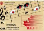 QSL RADIO CANADA INTERNATIONAL YEAR OF CANADIAN MUSIC 1986 - Radio