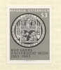 Autriche 1965 " 6 Centº Université De Vienne "  épreuve En Noir, Black Proof, Schwarzdruck Auf Blatt. Yvert 1017 - Proeven & Herdruk