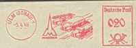 DEUTSCHE POST : 1949 : Red Postal Metermark On Fragment : CAMION,POIDS LOURD,TRUCK,COACH,FIRE-ENGINE,## MAGIRUS ##, - Camions