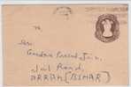 India Postal Stationery Cover Sent To Bihar - Sobres