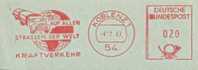 DEUTSCHE BUNDESPOST : 1963 : Red Postal Metermark On Fragment : TRANSPORT,CAMION,POIDS LOURD,TRUCK,SHIPPING,KRAFTVERKEHR - LKW