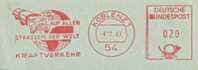 DEUTSCHE BUNDESPOST : 1963 : Red Postal Metermark On Fragment : TRANSPORT,CAMION,POIDS LOURD,TRUCK,SHIPPING,KRAFTVERKEHR - Camiones
