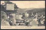 CPA ANCIENNE- VILLAGE FRANCE- ROCHETAILLÉE (42)- VUE SU VILLAGE AVEC BELLE ANIMATION- TROUPEAU DE MOUTONS ET DE VACHES- - Rochetaillee