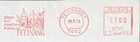 DEUTSCHE BUNDESPOST:1989:Red Postal Metermark On Fragment:HOP,HOUBLON,BIER,BIERE,BEER,## TETTNANG #, - Bières