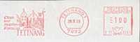 DEUTSCHE BUNDESPOST:1989:Red Postal Metermark On Fragment:HOP,HOUBLON,BIER,BIERE,BEER,## TETTNANG #, - Cervezas