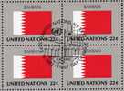 UNO Flaggen VIII 1987 BAHRAIN New York 536+ 4-Block + Kleinbogen O 16€ - Bahrein (1965-...)