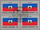 UNO Flaggen VIII 1987 HAITI New York 537+ 4-Block + Kleinbogen O 16€ - Haiti