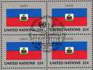 UNO Flaggen VIII 1987 HAITI New York 537+ 4-Block + Kleinbogen O 16€ - Haití