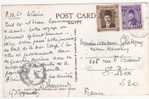 Timbres Yvert N° 189 Et 228 / Carte , Postcard Du  8/10/50  Pour La France , 2 Scans - Covers & Documents