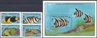 1990 TURKS ET CAIQUES 867-70+ BF 86**  Poissons - Turks E Caicos