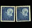 SWEDEN/SVERIGE - 1961  KING GUSTAV  35 ö  BLUE IMPERF.TWO SIDES + IMP. RIGHT  MINT  NH - Ongebruikt