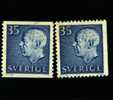 SWEDEN/SVERIGE - 1961  KING GUSTAV  35 ö  BLUE IMPERF.TWO SIDES + IMP. RIGHT  MINT  NH - Unused Stamps
