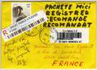 Roumanie: 2009 Lettre Vers La France Avec Timbre "morse" (caché) Et Au Dos Bande De 3 Timbres Nativité - Cartas & Documentos