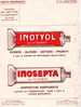 Carta Assorbente INOTYOL, INOSEPTA Del Dr. Debat- Per Eczemi, Ulcere, Ustioni, Pruriti 1930-1931 - Banca & Assicurazione