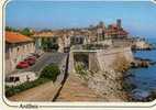 Cpm Coins Arrondis ANTIBES Les Remparts1987 - Antibes - Les Remparts