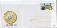 PAP Enveloppe Lettre Euro Monnaie Bruxelles - Covers