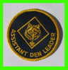 SCOUTING PATCHES - ASSISTANT DEN LEADER - POSITION PATCH - - Movimiento Scout