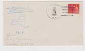 USA-FDC-1966-INAUGURATION   OF JET AIR MAIL SERVICE- AIRPLANE-MAP, FFC Flight Cover - 1961-1970