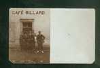 Carte Photo - Commerce Café Billard à Situer ( Animée En L'état) - Cafés