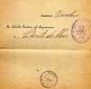 Carta Port Bou (Gerona) 1894. Franquicia  Inspeccion Sanidad - Storia Postale