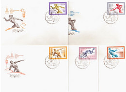 Russia USSR 1980 FDC X5 22nd Summer Olympic Games In Moscow - FDC