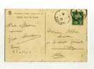 - FRANCE COLONIES .  TUNISIE 1888/1929  . AFFRANCHISSEMENT SIMPLE  SUR CP DE 1913 POUR LA METROPOLE - Storia Postale