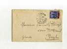 - TUNISIE . AFFRANCHISSEMENT SIMPLE  SUR ENVELOPPE  DE 1937  POUR LA METROPOLE - Covers & Documents