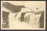 Iceland Gullfoss Waterfall Old Used Card - IJsland