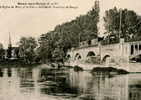 BRAY-SUR-SEINE (S.-M.) - L´Eglise De Mouy Et Le Pont, Arrivée Du Tramway De Nangis. - Bray Sur Seine