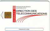 MONACO DIRECTION DES TELECOMMUNICATIONS 50U GEM 12.93 BON ETAT - Mónaco